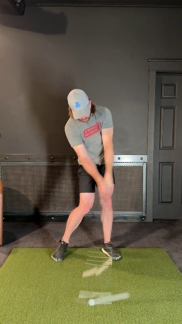 Unstacked jump at impact — wiping across the ball