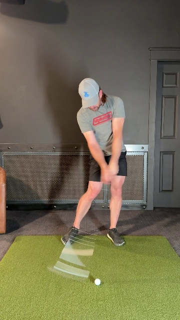 Stacked post at impact — flush strike